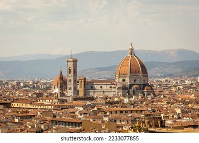Panoramic view over the cityskape of Florence