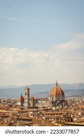 Panoramic view over the cityskape of Florence