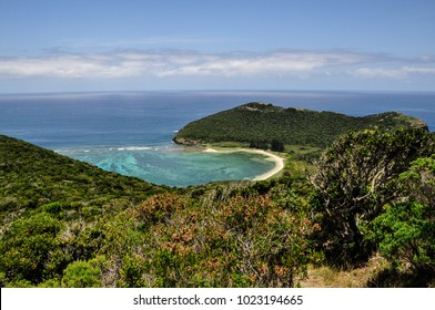 Panoramic View Over The Idyllic North Bay, Lord Howe Island, New South Wales Australia, November 20, 2016