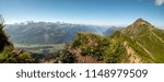 panoramic view over the swiss alps from the peak of a mountain, brienzer rothorn