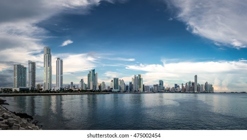 Panoramic view of Panama City Skyline - Panama City, Panama