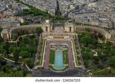 A panoramic view of Paris from the top of the Eiffel Tower.