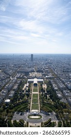 Panoramic View of Paris from the Top of the Eiffel Tower

