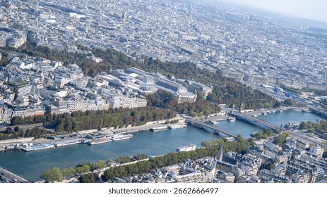 Panoramic View of Paris from the Top of the Eiffel Tower

