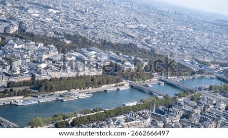 Panoramic View of Paris from the Top of the Eiffel Tower

