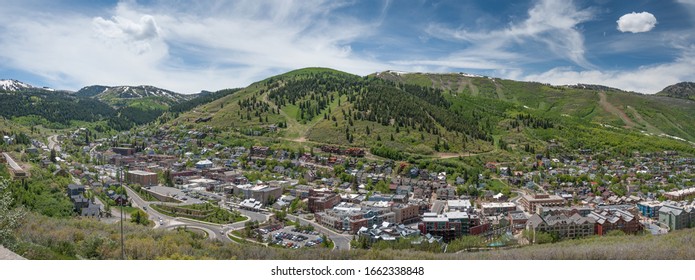 Panoramic View Of Park City Utah During The Summer Months