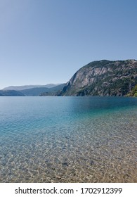 Panoramic View Of Patagonic Lake Lácar In Quila Quina 