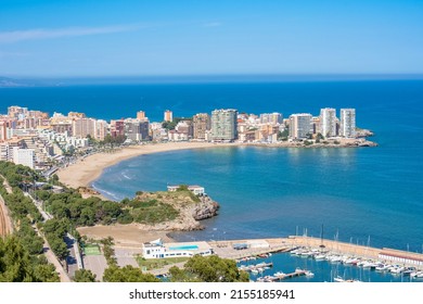 Panoramic view of playa de la Concha in Oropesa del Mar, Ragion of Valencia, Spain