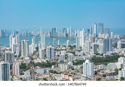 Panoramic View Of The Port Of Cartagena, Columbia