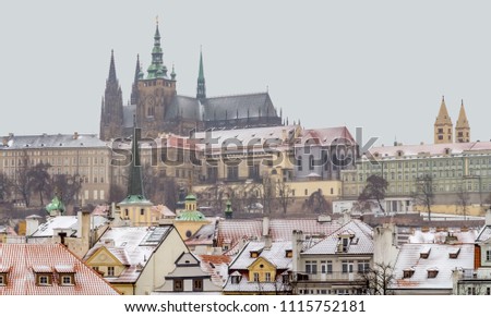 Prague at winter time