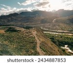 Panoramic view of Pucara de Tilcara pre-inca ruins - Tilcara, Jujuy, Argentina. High quality photo