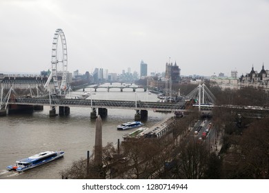 Panoramic view of the river thames and the london eye in London, UK - Powered by Shutterstock