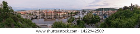 Similar – Moldau mit ihren Brücken und der Stadt Prag