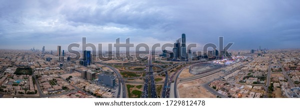 Panoramic View Riyadh Clouds Showing King Stock Photo (Edit Now) 1729812478