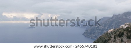 Similar – Image, Stock Photo Panoramic view over Amalfi