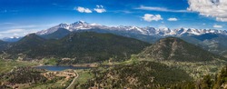 Panoramic View Of Rocky Mountains From Prospect Mountain, Estes Park, Colorado, USA