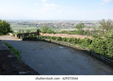 Panoramic View From The Savoy Fortress Of Verrua Savoia, Piedmont, Italy 