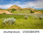 A panoramic view from the scenic drive at the North Unit of Theodore Roosevelt National Park in western North Dakota.