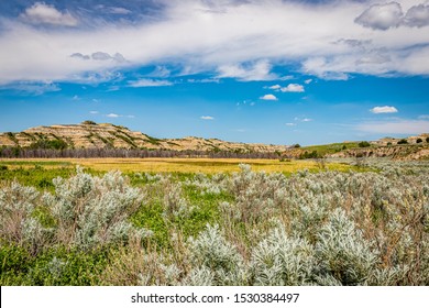 A panoramic view from the scenic drive at the North Unit of Theodore Roosevelt National Park in western North Dakota.
