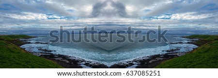 Beautiful seascape on a cloudy day