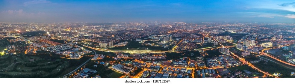 Panoramic View Shah Alam Night Captured Stock Photo 1187152594 Shutterstock