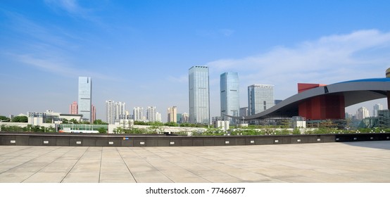 panoramic view of shenzhen special economic zone,China