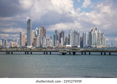 Panoramic View Skyscrapers Downtown Panama City Stock Photo 2191275939