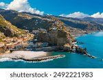 Panoramic view of the small village of Ponta do Sol, near Funchal. Madeira Island, Portugal