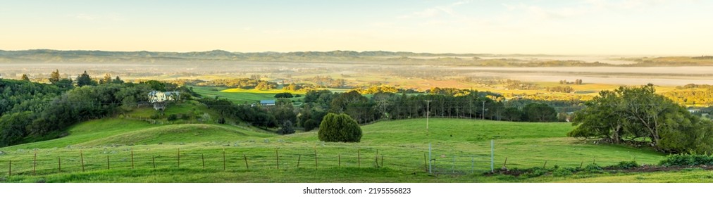 Panoramic View Of Sonoma Valley Morning