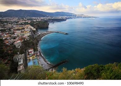 Panoramic View Of Sorrento Peninsula And Bay