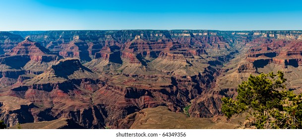 Panoramic view of South Rim in Grand Canyon, National Park. This is a 34 MP image composed of more than 7 individual shots.