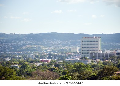 A Panoramic View From The South Side Of San Salvador City In El Salvador