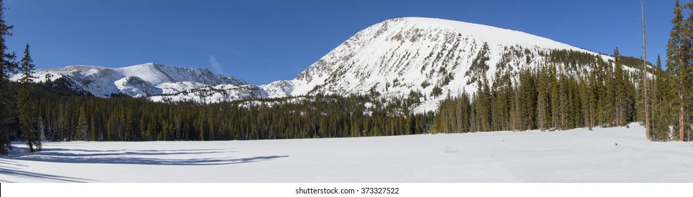 Panoramic View From The Spruce Creek Trail Near Breckenridge, In The Colorado Rockies.