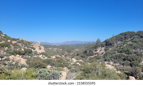 Panoramic View From A Summit In The High Desert, California