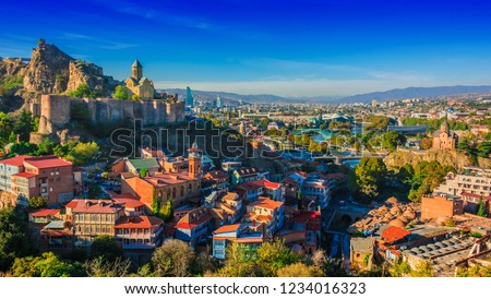 Panoramic view of Tbilisi, Georgia.