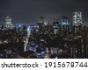 city skyline night japan