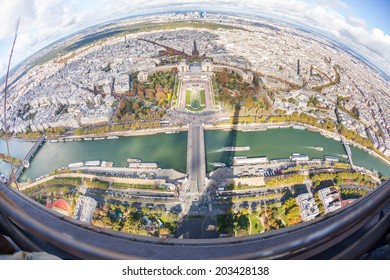 Panoramic View from the Tour Eiffel in Paris