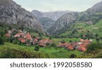 Panoramic view of the town of Bejes in Cantabria