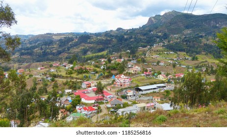 Panoramic view of the town Nulti, rural parish of the Cuenca canton, Ecuador, located to the north-east of the city of Cuenca at 2577 meters above sea level. 