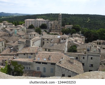 Panoramic View Of The Town Of Uzès In Southern France