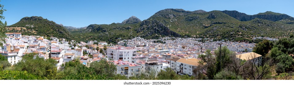 Panoramic View Of The Town Of Ubrique, Cádiz Province, Andalusia 