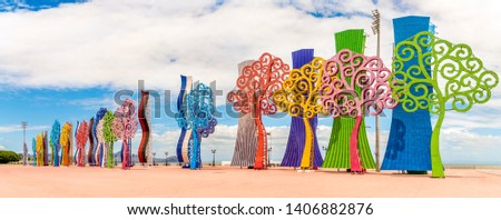 Panoramic view at the Trees of Life in Malecon Park of Managua - Nicaragua