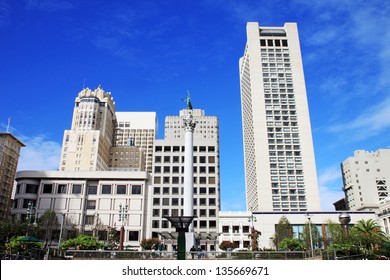 A panoramic view of Union Square in San Francisco, USA