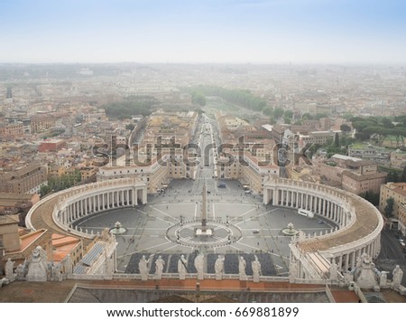Panoramic view of Vatican