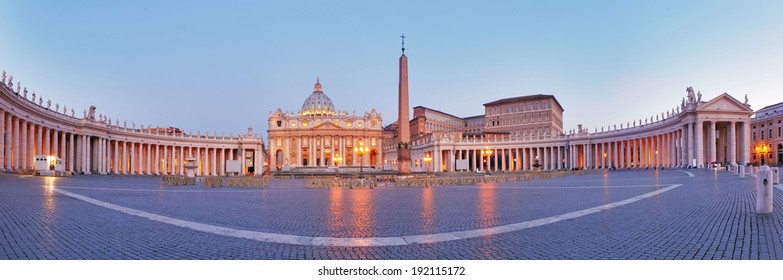 Panoramic View Of Vatican City, Rome.