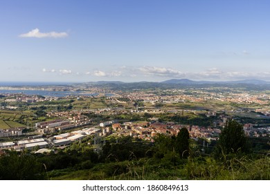 vue panoramique du point de vue du mont La Arboleda Bizkaia.