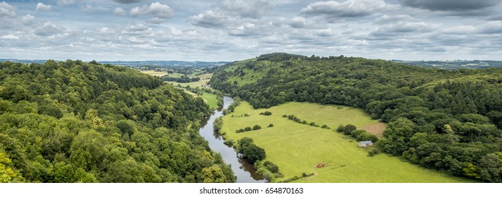 A Panoramic View Of The Wye Valley From Yat Rock.