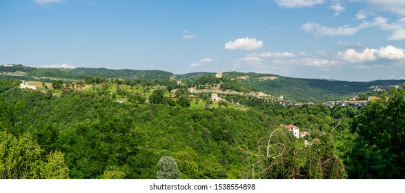 Panoramic Views Of The Valley And Slopes Of The Yantra River And The Surroundings Of Veliko Tarnovo. Bulgaria.