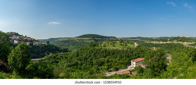 Panoramic Views Of The Valley And Slopes Of The Yantra River And The Surroundings Of Veliko Tarnovo. Bulgaria.