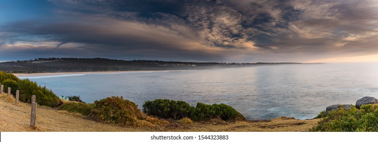 Panormaic Seascape from Short Point at Merimbula on the South Coast of NSW, Australia. 6 image stitch.